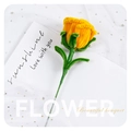 Handmade yellow pipe cleaner rose bouquet with sunshine love card for gifting - Finished Bare Flower-Orange Yellow
