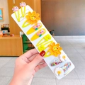 Set of 10 colorful yellow cartoon hair clips with sunflower and rabbit designs on card - 4# Yellow Series