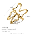 Gedetailleerde macro-opname met de exacte afmetingen van de gouden vlinderring - Lijn Vlinder Ring-Goud