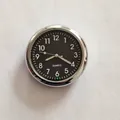 Orologio per auto in lega d'argento 40mm con quadrante nero e movimento al quarzo luminoso - Con nastro biadesivo / Nero
