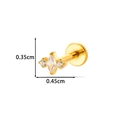 Piercing cartilage fleur en titane doré G23 avec zircons et taille de 0,45cm - Style Cluster Marquise Doré (T2583-3#Gold)