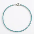 Elegant 925 sterling silver necklace featuring turquoise beads in a classic claw setting - Platinum Blue Turquoise Style (Bracelet) / Silver Bracelet [Blue Turquoise]