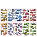 Racing car themed waterproof temporary tattoo stickers for kids featuring colorful sports cars - Racing SCA Series