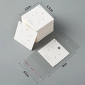 White 5.5cm square jewelry display cards with transparent self-adhesive plastic bags - 5.5*5.5cm (with 925 Sterling Silver Earring Post) Cardboard + OPP Bag
