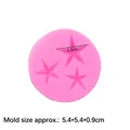 Stampo rotondo in silicone rosa con tre stelle per decorazioni di torte e cioccolato - 3 Stelle / Rosa