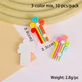Rainbow star resin flatback for DIY crafts hair clips and phone case decor - 10pcs/Pack / Mixed Color Rainbow Tree