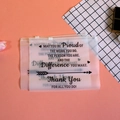 Frosted pink EVA eyelash zipper bag with motivational quote for gift storage - Pattern 23-Difference You Make