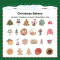 Christmas Baking stickers set with 46 pieces of hand-drawn gingerbread and tree designs - Christmas Bakery 46Pcs