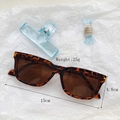 Occhiali da sole cat-eye leopardati alla moda con lenti marroni in resina da donna - Stampa leopardata