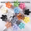 Matte floral hair claws in multiple colors made of durable ABS material for women - 7cm / Multicolor