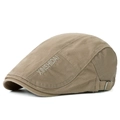 Gorra newsboy caqui para tallas grandes con bordado XINSHIDAI y hebilla de metal - Caqui