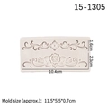 Stampo in silicone con rilievo a rose barocche per decorazioni torte e fondente - 1#--Grigio
