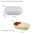 Detail view of large boat silicone mold for DIY plaster pots and scented candles - Large Boat Plaster Pot Mold