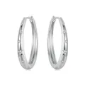 Créoles en argent fin S925 minimalistes avec motifs d'étoiles et détails zircons - Argent 925 / Argenté