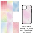 Wasserdichte PVC Aufkleber mit Macaron Karos und Sternen für Handy DIY Dekoration - Gradient Stern