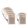 Mesh Soap Bag Dark Coffee Wood Bead