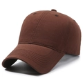 Minimalist deep brown cotton canvas baseball cap in a classic six-panel design - Adjustable / Coffee