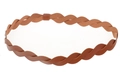 Brown braided leather strap accessory for hats and belts with rustic woven texture - 56-58cm / Brown Woven Texture Loop Band (AB65)
