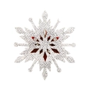 Silver glitter snowflake brooch decoration for Christmas holiday costume and dressing up - Glowing Snowflake Brooch