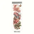 Temporary full arm tattoo sticker with koi fish, rose and butterfly floral designs - WD-043/Double Koi Fish and Roses