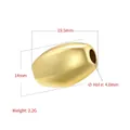Baroque golden oval large hole bead for DIY jewelry with size and weight dimensions - VZ449 Gold