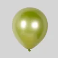 10-inch grass green metallic latex balloon with a reflective chrome finish, 1.8g weight - Metallic Fruit Green - Medium
