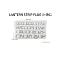 Silikonform für Weihnachts-Laternenteile mit Buchstaben Zahlen und Sternen - Nr.1 Lange Platte