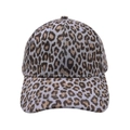 Detailed view of the leopard print pattern and neat stitching on a baseball cap - Brown Black Beige Matte Leopard (Series C-05)