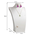 White jewelry mannequin display stand with dimensions 34cm height for necklaces and earrings - Large / White