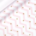 Pink and gold wave pattern gift wrapping paper roll with elegant polka dot accents - Wave Pattern