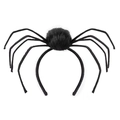 Serre-tête araignée noire avec corps en peluche et pattes pour déguisement Halloween - Taille unique / Noir