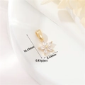 Micro-inlaid zircon flower pendant in 14k gold finish with size and weight metrics - H-2268 Five-Petal Flower