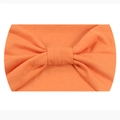 Elastic solid orange sports headband with decorative knot for yoga and fitness - Light Orange