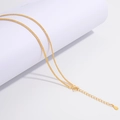 Elegante 2mm S925 Sterlingsilber Perlenkette in Gold-Finish mit Verlängerungskette - Gold