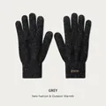 Mens thick charcoal grey knitted winter gloves with warm lining and touch screen palm - L / DZ153 Charcoal Grey (Wool Type)