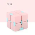 Infinity Cube rosa e blu giocattolo antistress con finitura opaca per adulti e bambini - Rosa
