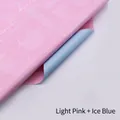 Waterproof bouquet wrapping paper in double-sided light pink and ice blue colors - Korean Film English - Light Pink + Ice Blue