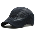 Dunkelblaue Herren-Schiebermütze aus Mesh mit grauem Drachendruck für den Sommer - Verstellbar / Marineblau
