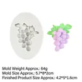 Grape shaped silicone mold for fondant and chocolate with product dimensions and weight - 1# Grape / Gray