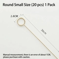 20 porte-cartes floraux circulaires en métal doré 30cm pour arrangements floraux - Petit Cercle / 20 Pcs/Paquet