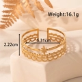 Verstelbare gouden holle sterarmband van roestvrij staal, binnendiameter 5,31cm - Holle Ster Stijl (YB-117)