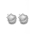 Pendentif coquillage en acier inoxydable argent mat pour colliers et boucles d'oreilles - Coquillage Creux Argenté