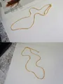 18k gold plated stainless steel snake chain necklace with lobster clasp and extender - 35+5CM (Spring Clasp) / Gold