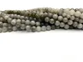 Perles rondes en pierre de lune grise naturelle pour la création de bijoux DIY - 4mm (Environ 90 Pcs) / Pierre Flash Grise