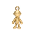 Gold-plated stainless steel astronaut pendant with letter R for DIY jewelry making - Gold 541# Astronaut / 11.5*23.5mm