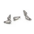 Set of 5 minimalist teardrop stainless steel pendants with polished silver finish - Water Drop Style (KLJ6839-Z) / 5pcs/Pack