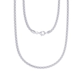 Polished S925 sterling silver popcorn chain necklace with authentic 925 Italy clasp - NMN08-Box Chain Silver-20 Inch