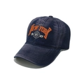 Dettaglio del ricamo 3D New York su cappellino da baseball in cotone blu scuro lavato - M(56-58cm) / Blu Notte