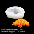 Croissant-Silikonform für Fondant und DIY-Handwerk mit genauen Produktabmessungen - B225 / Transparent