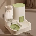Automatic pet feeder and waterer set in grass green, 27.5x27.5x25.5cm size - Gen 2 Basic Model / Feeding and Watering Integrated Machine / Grass Green